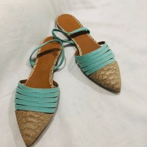 Queork Cork Flat Slip ons. Size 37. Sz 6.5